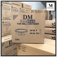 PROMO / TERMURAH THINWALL 300 ML DM MANGKOK DATAR ROUND - ISI 500 PCS