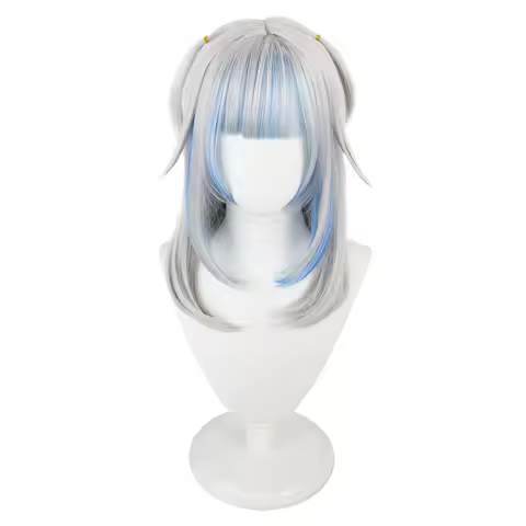 VTuber Hololive Hololive Gawr Gura Cosplay Wig Hololive English Cosplay Hair Gawr Gura headdress Per