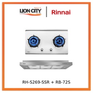 Rinnai RH-S269-SSR Slim Hood + RB-72S Stainless Steel Hob