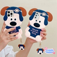 Lovely Cartoon Dog Phone Case For Redmi K40 K30 K20 Pro k30s k30 Ultra Poco M4 M5 X5 X3 GT M5S M4 M3 Pro Soft Silicone Phone Case Head Master Dog Letter + A Puppy Pendant Cases