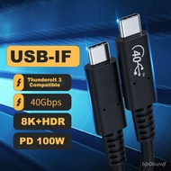 Thunderbolt 4/3 Cable B4.0 40Gbps B C to Type C PD 100W 5A 8K@60Hz Fast Charging Data  B-C Cable for  Pro