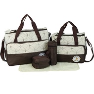 Factory Fashion Mummy Bag Portable Baby Diaper Bag Multi-Functional Diaper Bag Mother Bag Cross-Border Wholesale