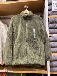 Genuine UNIQLO Japanese Single Mens Womens Long Fleece Fleece Zipper Jacket Long Sleeve Coat Casual 