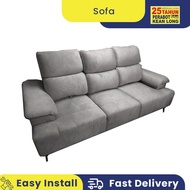 KLSB ST 3 Seater Pull Back Sofa,3 seater sofa Murah Modern Style Fabric Sofa