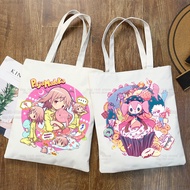 Puella Magi Madoka Magical Shopper Bag Canvas Kaname Madoka Anime Tote Bag Akemi Mami Handbags Bag S