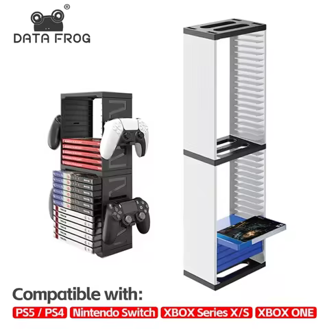 DATA FROG Multi-layer Game Disc Storage Tower Universal Game Disk Holder For Xbox Series X Xbox One 