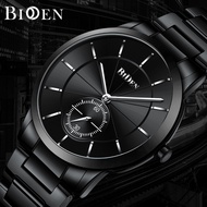 BIDEN Jam Tangan Pria Original Anti Air Keren Buat Gaya Tali Stainless Steel Bisnis Kuarsa Jam Tanga