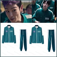 YT2 kids 110cm-160cm 2PCS/set Squid Game Season 2 zipper Hoodie coat trousers long sweatpants YT2