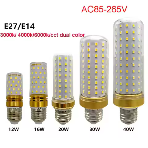1pc 110v 220v E14 E27 LED Corn Light LED Bulb Lamp 3000k 4000k 6000k CCT Dual Color 12w 16w 20w 30w 