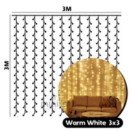 Miniis LED Warm White Window Fairy String Lights with 8 Modes 3m x 3m / 3m x 2m / 3mx1m/ 3mx 0.5m He