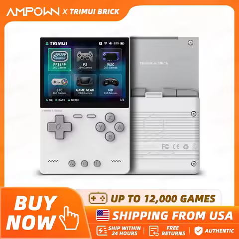 TRIMUI BRICK Handheld Game Console 3.2'' IPS Screen Linux System Trimui UI Metal Back Panel Key LED 