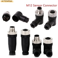 ACTIONFIGX M12 Sensor Connector, Connector Sensor Plug M12 Aviation Plug, Male Female Socket M12 Sen