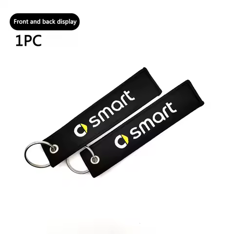 Car Logo Embroidery Keychain Lanyard Keyring Women Men Gifts Trinket For Smart Fortwo 451 450 453 Fo