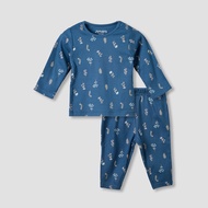 Babyshop Juniors Cotton Crew Neck Long Sleeves Pyjama Set With Floral Print