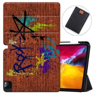 Case for New iPad Pro 11 Case 2021, Leather Slim Lightweight Trifold Stand Smart Case Soft Magnetic Protective TPU Back Thin Cover with Auto Sleep/Wake For iPad Pencil Charging for 2021 iPad Pro 11 Inch 3rd Generation - Graffiti Wall