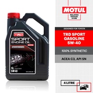 MOTUL TRD SPORT GASOLINE 5W40 4L 100% Synthetic Toyota Performance Petrol Engine Oil