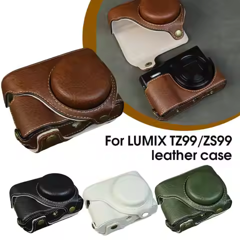 For Lumix Tz99/Zs99 Camera Bag Half Cover Pu Leather Protective Case Anti-fall Scratchproof Travel S