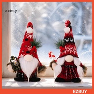 [EY] Winter Home Accents Plush Beard Gnome, Nordic Faceless Tomte for Cozy Home Decorations, Red Whi