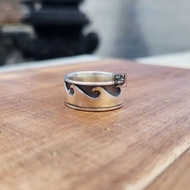 Men's Wave Ring Genuine 925 Silver Cp.050