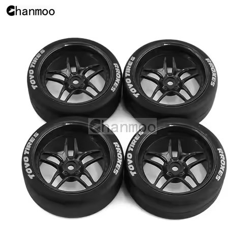 1/10 RC Rally Drift Tires On Road Racing Car Wheel Tyres 12mm Hex for Tamiya TT01 TT02 XV01 XV02 PTG