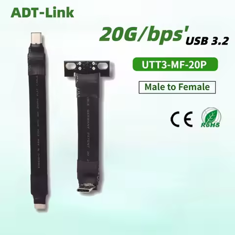 FFC USB 3.2 Type-C Extension Flat Ribbon Cable 90 FPV Slim Soft Flexible FPC Charger Handheld Gimbal