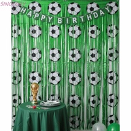 SINOLOGY Football Backdrop, Football Themed Green Color Soccer Backdrop, Door Curtain Polyester Fibe