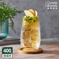 【美國康寧SNAPWARE】雙層玻璃杯400ml