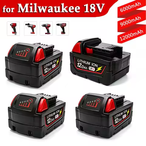 12.0Ah high capacity for Milwaukee M18 18V Lithium-ion Rechargeable Battery for Milwaukee M18 Cordle