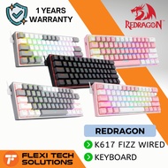 Flexi Tech REDRAGON K617 Fizz 60% Compact RGB Wired Mechanical Keyboard RED SWITCHES