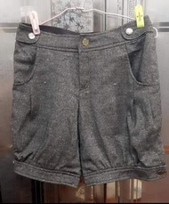 1.全新 《瑪之蜜 MA.TSU Mi》灰色金蔥燈籠短褲  有襯裡 腰圍28吋