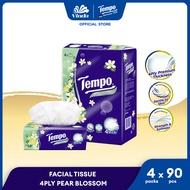 Tempo Facial Tissue Medium 4ply Pear Blossom (4x90s)