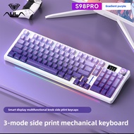 AULA S98 Pro Three Mode Mechanical Keyboard Hot Swappable Wireless Bluetooth 2.4G RGB Gasket with Di