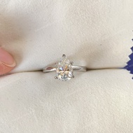 Real Moissanite Pear Cut Ring s925 Sterling Silver 2ct 1ct Teardrop Shape Moissanite Diamond Ring wi