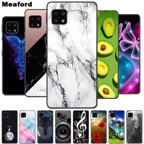 For Sharp Aquos Sense 4 Lite Case Marble Soft Silicone Back Case for Sharp Aquos Sense 4 Plus Phone 