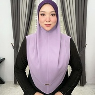 HAJAR Tudung sarung HAJAR Chiffon plain 2layer