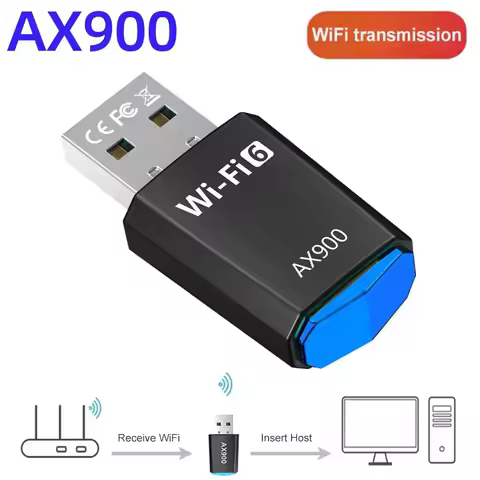 AX900 Driver-Free Wireless Network Card Dual-Band Wifi Receiver 900Mbps USB WiFi Dongle 2.4G&5GHz fo