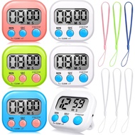 Flutesan 6 Pack Digital Kitchen Timer First Day of School Back to School for Cooking with 6 Pcs Lany