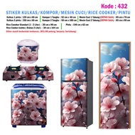 Sakura 1-door Refrigerator Sticker And 2-door Refrigerator Sticker