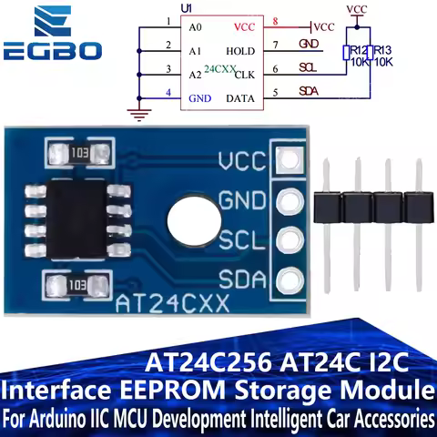1~10PCS AT24C256 AT24C I2C Interface EEPROM Storage Module For Arduino IIC MCU Development Intellige