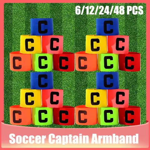 6/12/24/48 Pcs Kids Adults Football Captain Armband Soccer Arm Band Leader Soccer Captain Group Armb