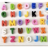 (1 pcs) 3D Letter Beads Large Letter Beads Large Hole Letter Beads 3.6 mm.