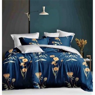 cadar queen with comforter 7 in 1 blue yellow flowers set queen bedsheet with comforter