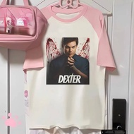 Dexter Morgan Vintage-Inspired T-Shirt for Teens - Kawaii Anime Graphic