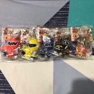 全新日版 BANPRESTO眼鏡廠景品 爆龍戰隊Abaranger Q版公仔匙扣 吊飾 全套5種 約高6cm 不設散賣