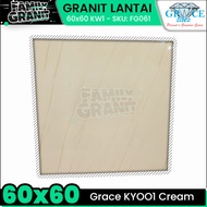 Granit Motif Kayu 60x60 Grace KYOO1 Cream Lantai Marmer Glossy KW1