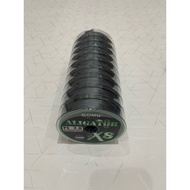 Senar Pancing Pe Gomu Aligator X8 Connecting 100M Warna Black / Green / Grey Ikan