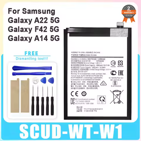 Brand-New SCUD-WT-W1 5000mAh Replace batteries For Samsung Galaxyy A22 5G SM-A226B F42 5G A14 5G BAT