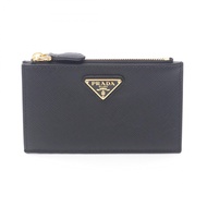 【二手】Prada PRADA 卡包 SAFFIANO TRIANG 1MC086QHHF0002 Nero Saffiano 皮革卡包 女士 全新