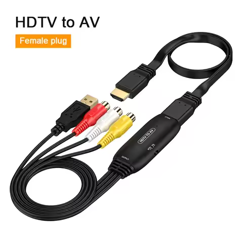 1080P HDMI to RCA Cable Converter Adapter AV RCA TO HDMI Cable HDMI2AV AV2HDMI Video Box Adapter Sup
