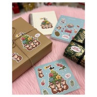 Singapore Christmas Sticker Sheets Cute Otter Foodie Chili Crab Durian Landmark Festive Decorations